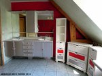 blanc, rouge, argent et boutons fantaisies 